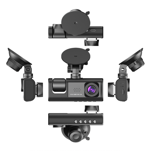 Câmera Veicular Dupla 360° com Visão Noturna Multi Drive