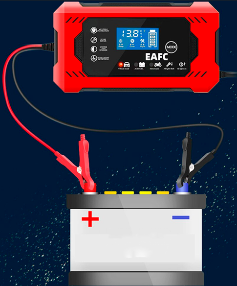 Carregador e Reparador de Bateria Inteligente 12V Portátil