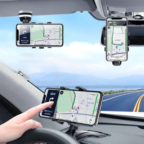 Suporte Veicular Multifuncional para Painel e Retrovisor HolderPro