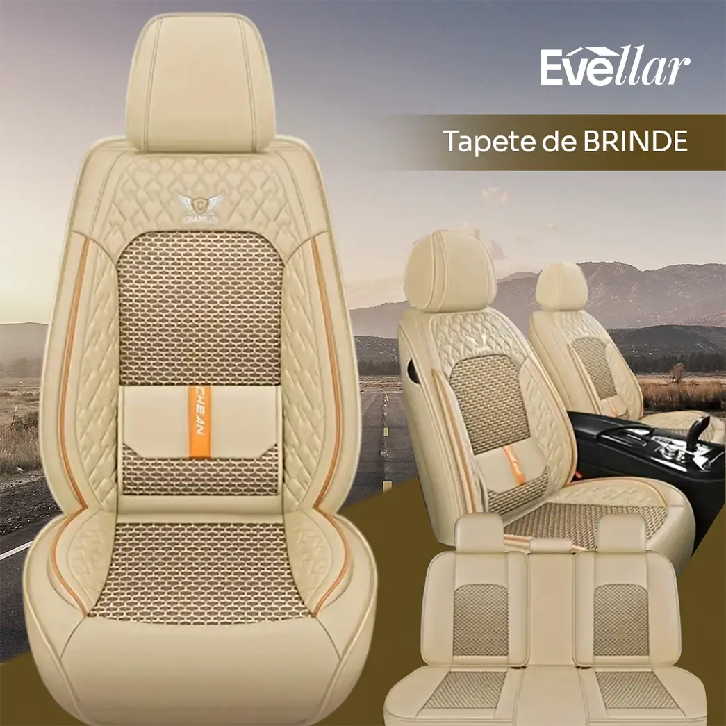 Kit Capa Banco de Carro Completo em Couro Sintético Italian + BRINDE