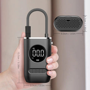 Mini Compressor de Ar Portátil Digital Recarregável 150 PSI