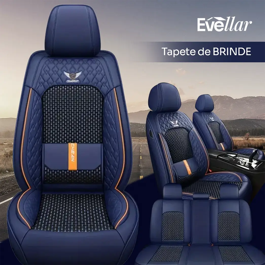 Kit Capa Banco de Carro Completo em Couro Sintético Italian + BRINDE