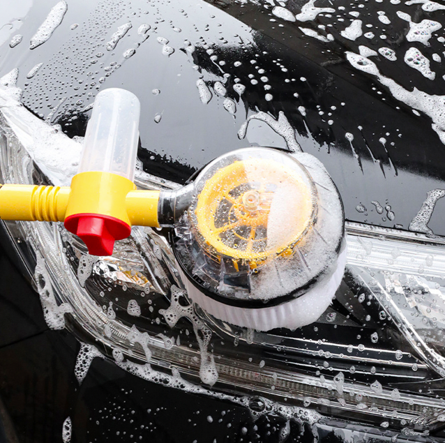 Escova de Lavagem Rotativa para Mangueira com Haste Extensora